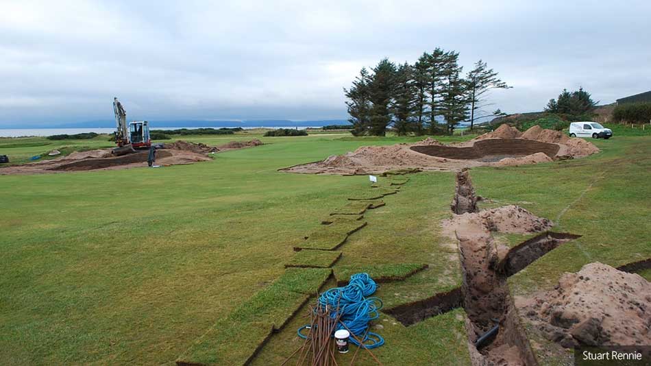 Bunker renovation project takes place at West Kilbride Golf Club