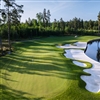 The third hole wraps around one of the site’s lakes (Photo: Jacob Sjöman)