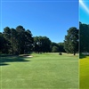 A before and after of hole 10, showing the bunker and green work completed (Photo: Lawrence Golf Design) 