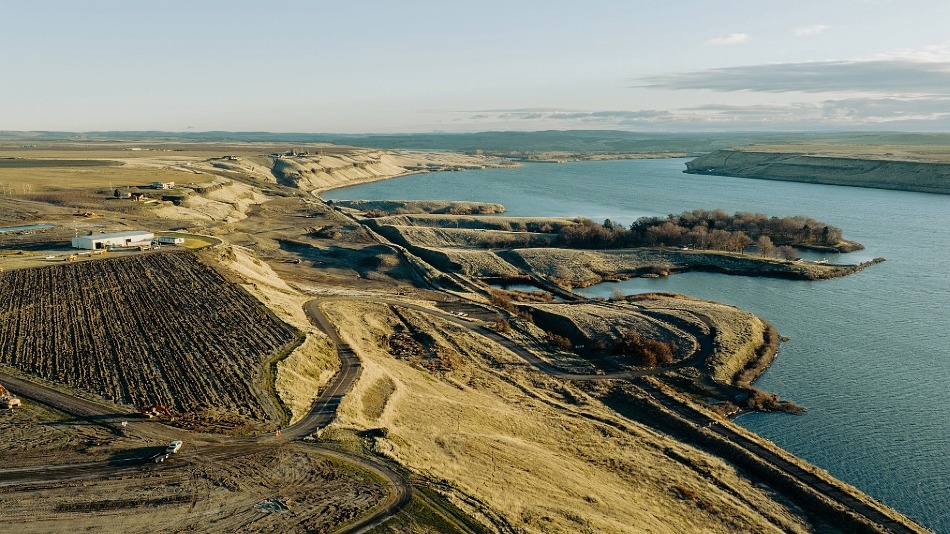 Construction in progress on new David Kidd course at River Ranch resort in Washington State