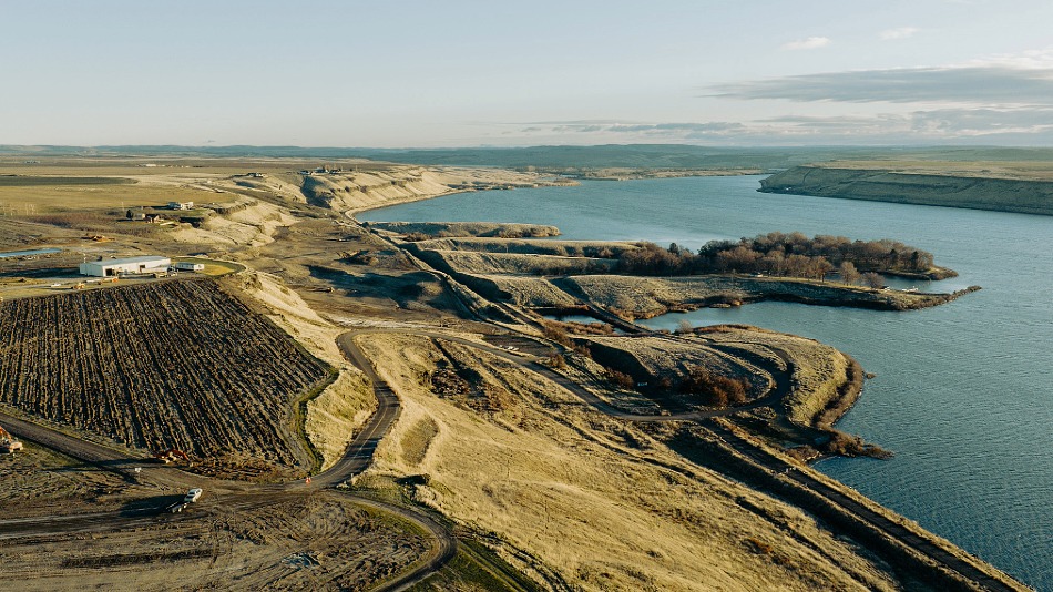 Construction in progress on new David Kidd course at River Ranch resort in Washington State