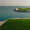 The par-three fifteenth plays directly towards the Red Sea (Photo: Red Sea Global)