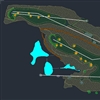 The new fourth (bottom of diagram), fifth (middle) and sixth (top) holes on the Albatros course (Image: French Golf Federation) 