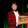 Forrest Richardson presenting Bel Jan with a ceremonial gavel following her year as president of the American Society of Golf Course Architects (Photo: ASGCA)