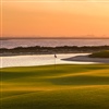 The green of the par-five fifth (left) and par-three sixth holes at Shura Links in Saudi Arabia (Photo: Kevin Murray) 