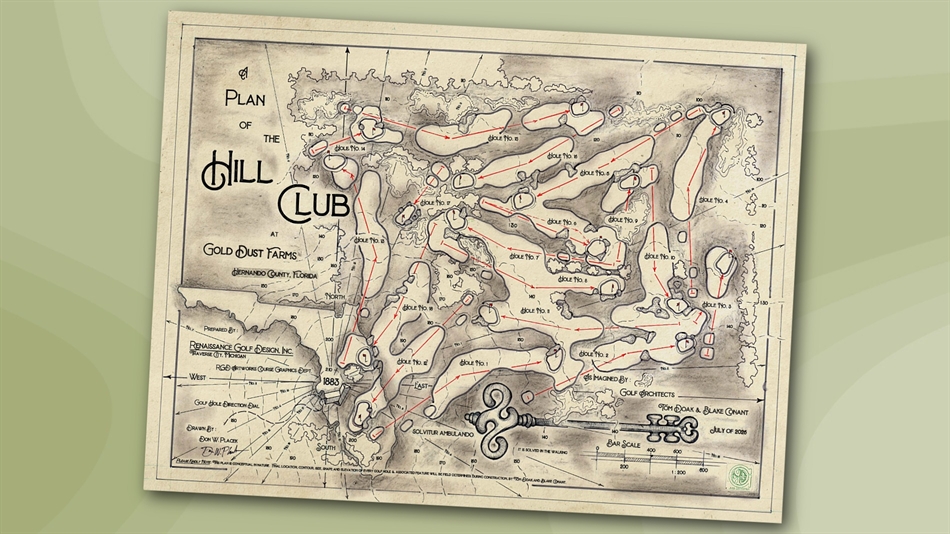 Tom Doak and Blake Conant develop routing of The Hill Club in Florida