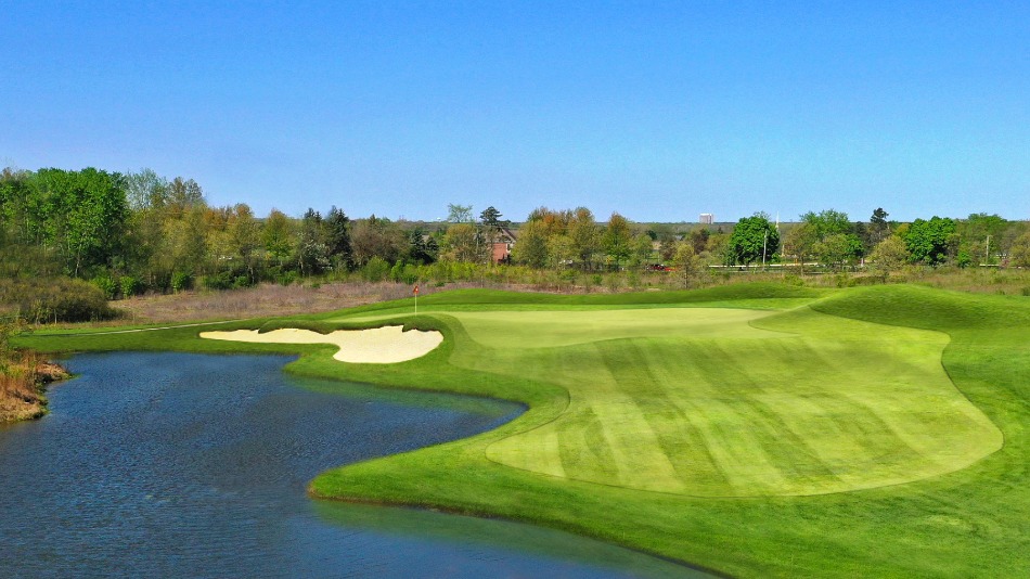 A visualisation of how the fourth hole on the Lakeside nine will look following renovation work (Image: Quitno Golf Designs)