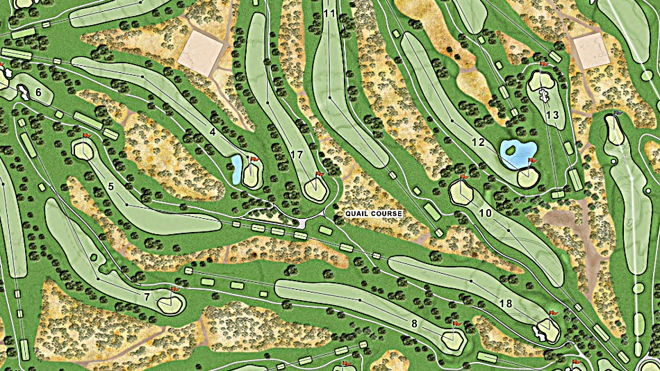 Trey Kemp’s plan sees the par-three tenth converted to a par four, and restoring a pond on the twelfth hole (Image: Trey Kemp)