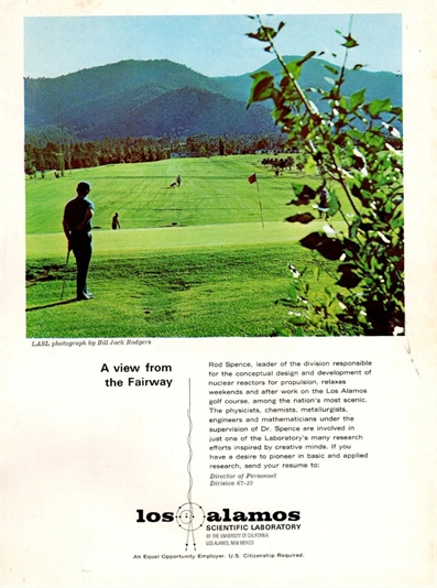A 1960s advertisement to attract workers to the Los Alamos National Laboratory (Image: courtesy of Forrest Richardson)