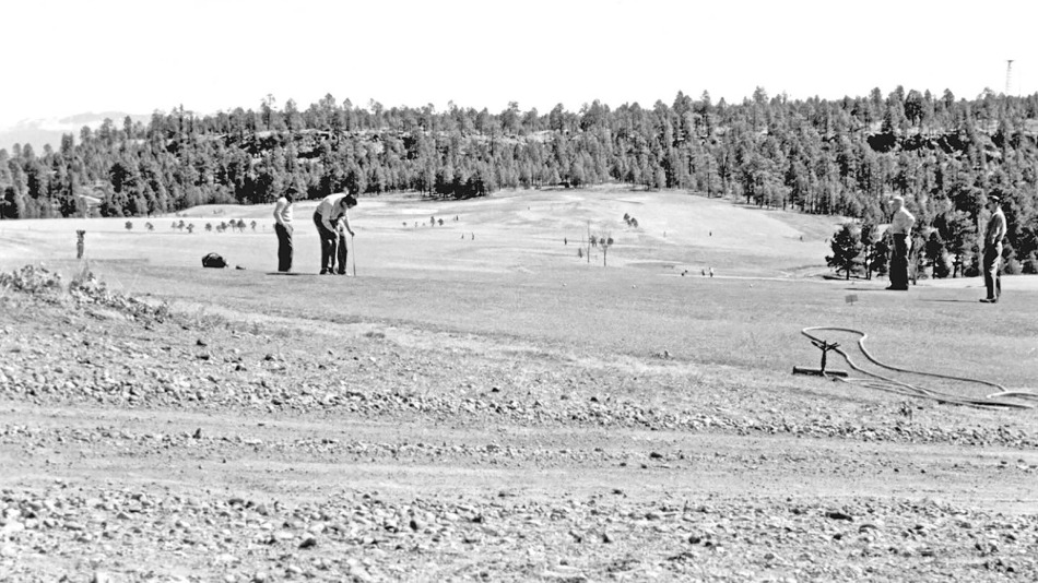 The course in the 1950s, shortly after it was relocated to its present site (Photo: courtesy of Los Alamos County)
