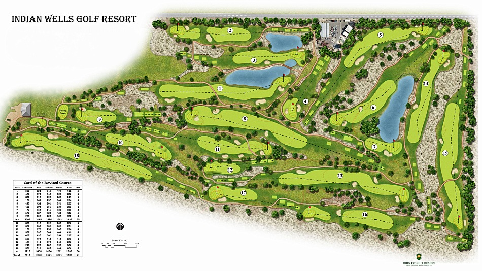 Renovation work included redesigning the ninth and relocating the seventeenth and eighteenth holes (Image: John Fought Design) 