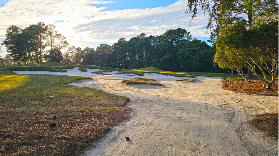 On hole thirteen, Johnson has created sandy waste areas (Photo: Founders Group International)