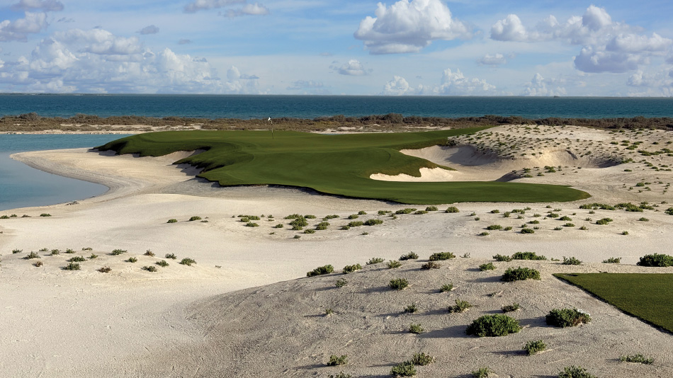 The sixth hole is the second of four distinctly different par threes (Photo: Brian Curley)