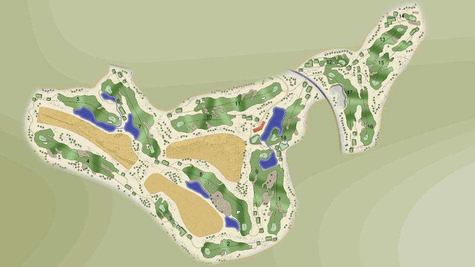 The front nine will see water in play on five holes (Image: Lobb + Partners)