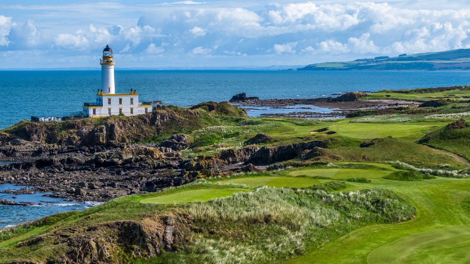 The ninth hole was converted to a par three as part of the work completed in 2016 (Trump Turnberry)
