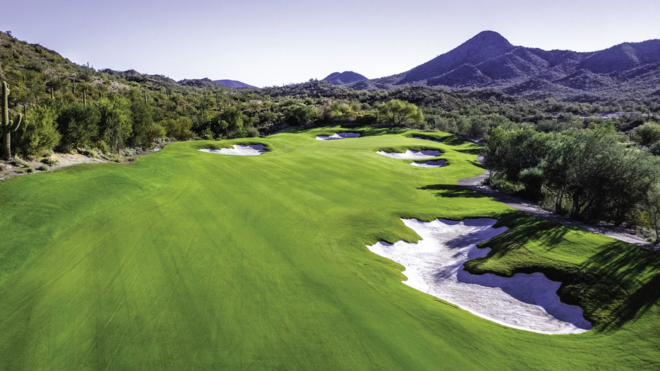 New bunkering on the tenth, a reachable par five (Photo: Premier Aerials)