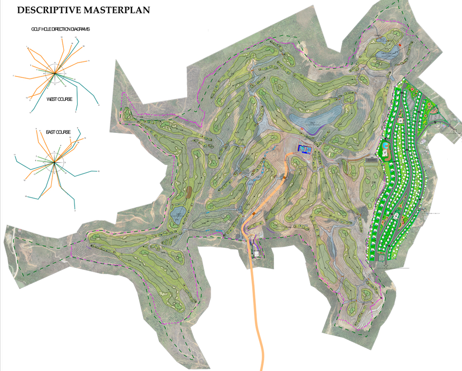 Olazabal Design architect Toni Ortner created a 36-hole masterplan for the mountainous and densely vegetated site (Image: Olazabal Design)