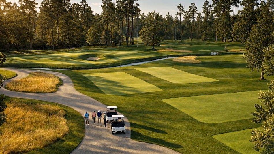 The par-three third has a Lion’s Mouth bunker and a volcano green (Image: Golfgraffix)