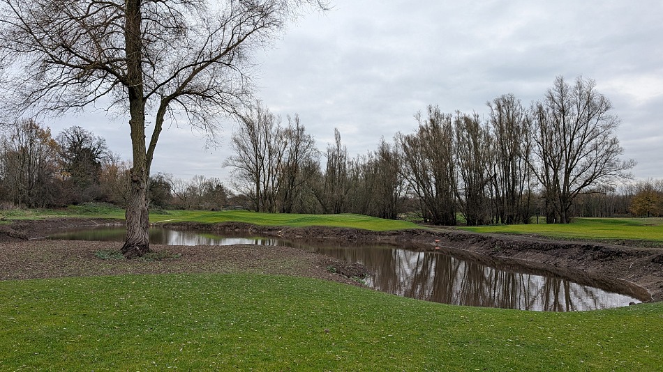 Krause designed an elaborate system of streams and ponds that help to maintain playability when water levels are high (Photo: Krause Golf Design)