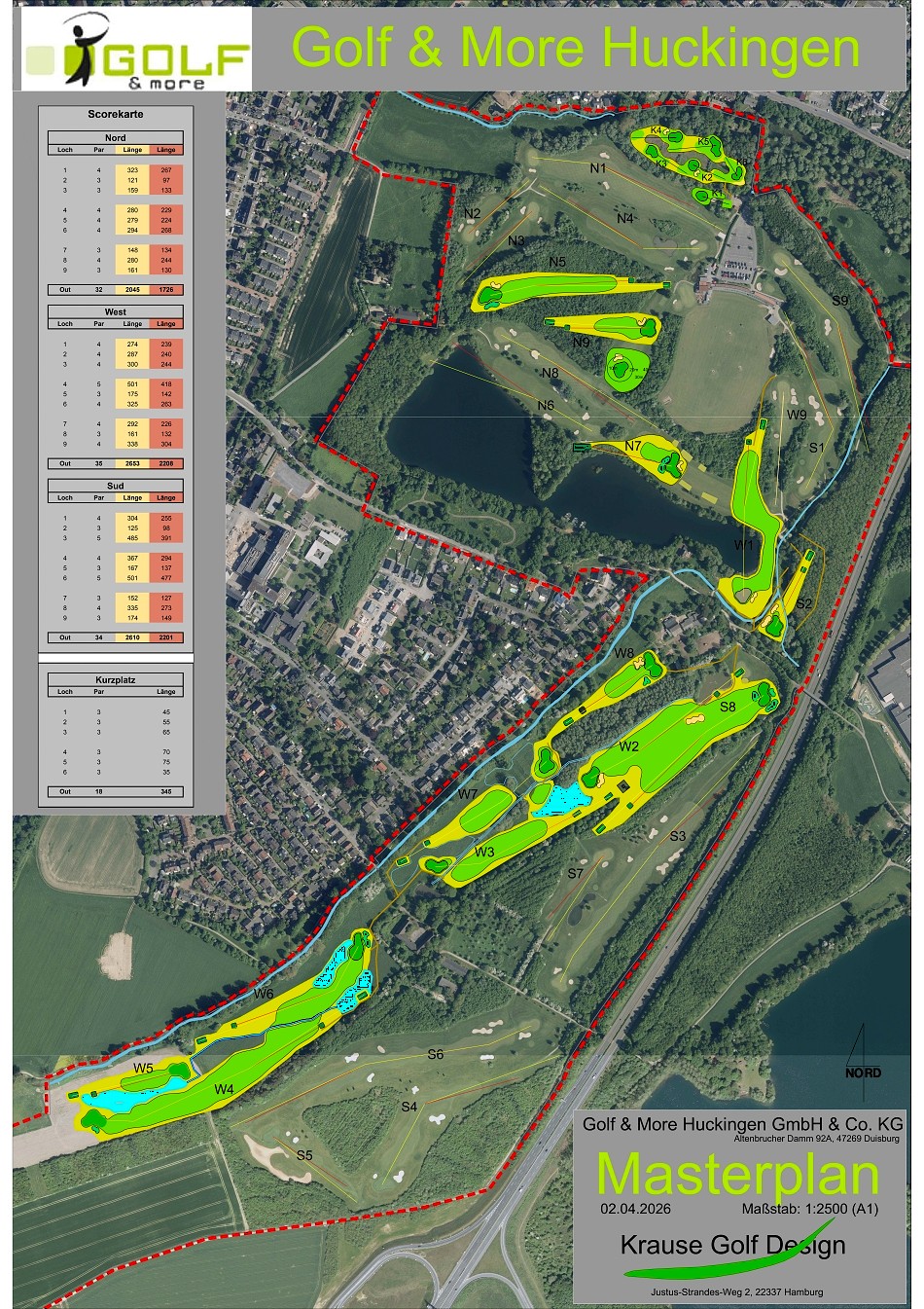 Krause Golf Design’s masterplan for Golf & More Huckingen in Germany (Image: Krause Golf Design)