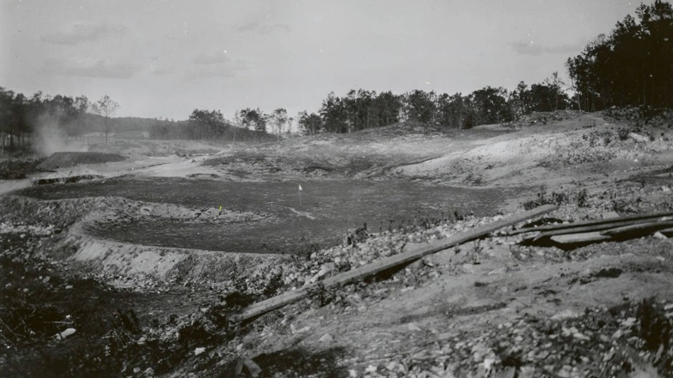 An archive photo that shows the original Double Punchbowl third green... (Photo: Yale Golf Course)
