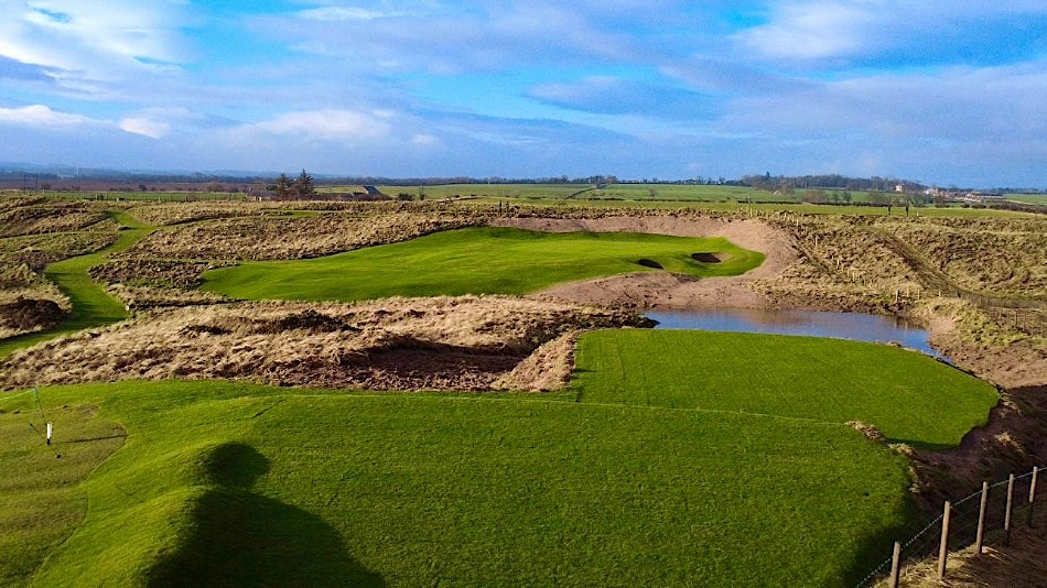 A view of the new par-three seventh from the white tee (Photo: Goswick Golf Club)
