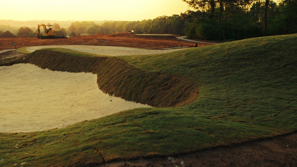Grassing in progressing at Kawonu, a new 18-hole golf course by Andrew Green (Photo: Kawonu Golf Club)