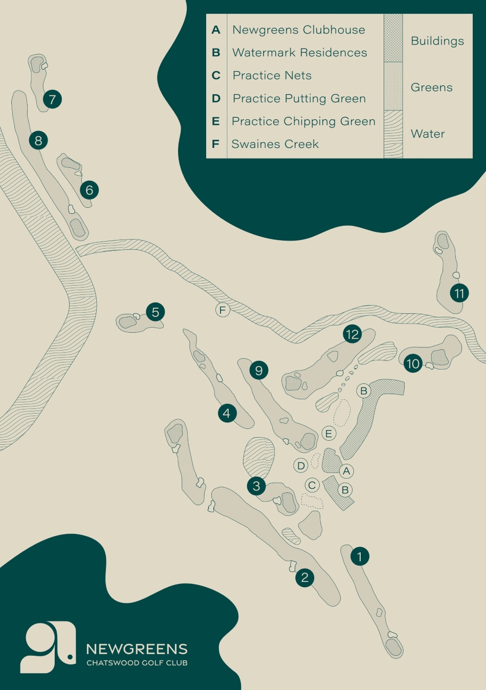 The scorecard for the 12-hole Newgreens Chatswood (Image: Newgreens Chatswood)