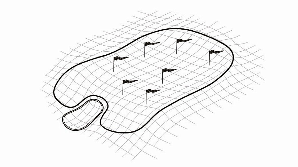 For the tenth green, Benjamin Warren drew inspiration from Seth Raynor’s Lion’s Mouth template (Image: Artisan Golf Design) 