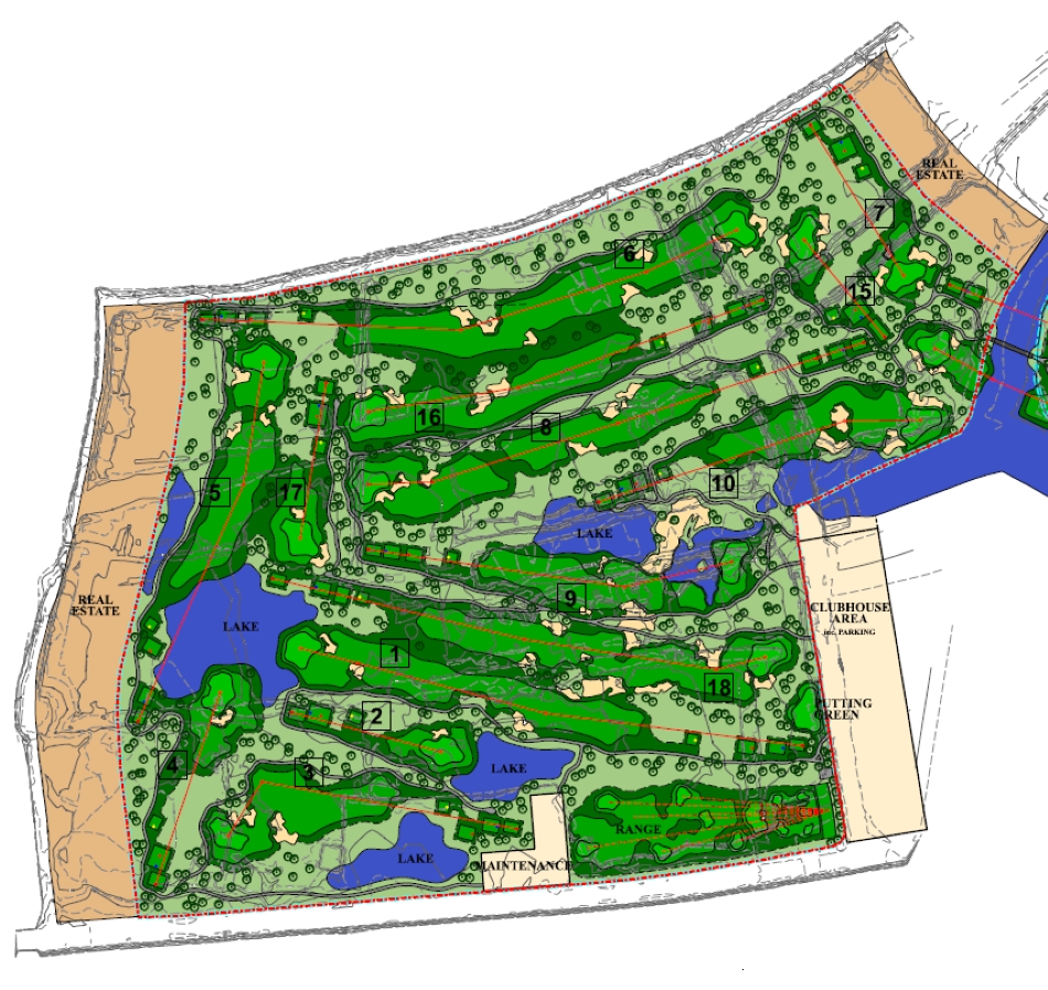 Faldo Design’s routing for the new Thatluang course in Laos (Photo: Faldo Design)