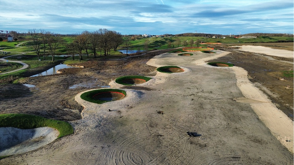 Construction work on the new fifth hole (Photo: French Golf Federation)