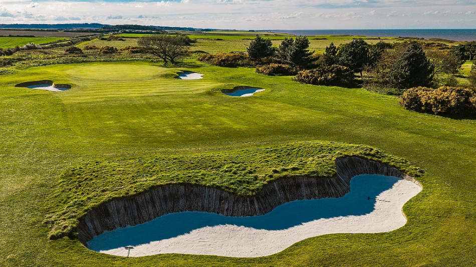 The new railway sleeper bunker on fourteen (Photo: Sheringham Golf Club)
