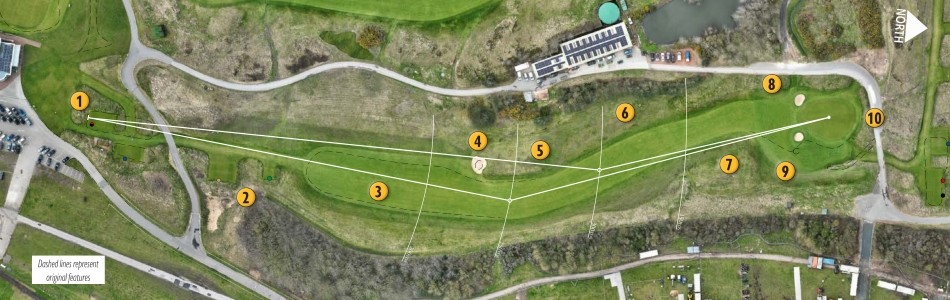 The bunker set into the ‘Jutland’ dune on the opening hole is now larger, but less penal (Image: Mackenzie & Ebert)