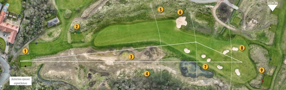 The par-four fifth is now ‘genuinely driveable’ (Image: Mackenzie & Ebert)