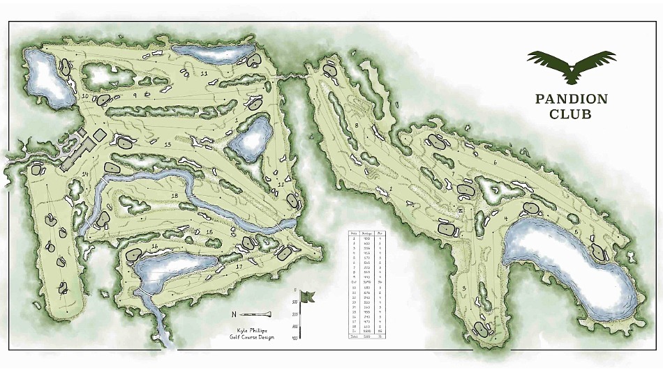 Kyle Phillips’ design for Pandion Club is inspired by the work of Harry Colt and Tom Simpson (Image: Kyle Phillips Golf Course Design)