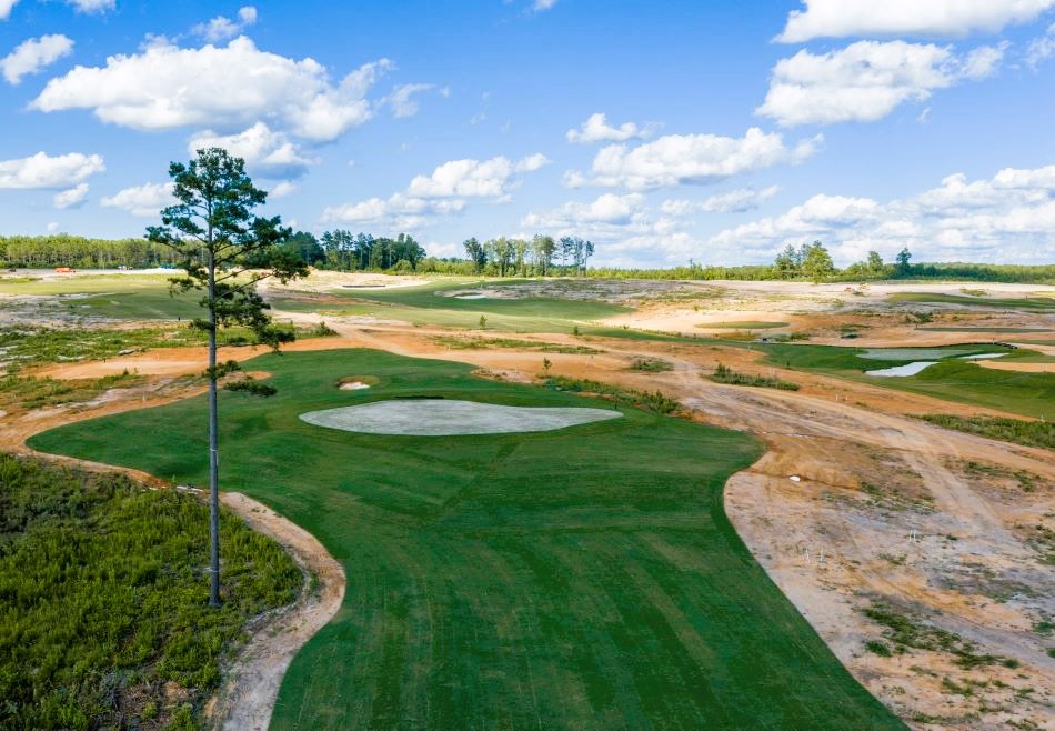 Koprowski’s design (pictured, third green) required minimal earth movement (Photo: Billy Richards) 