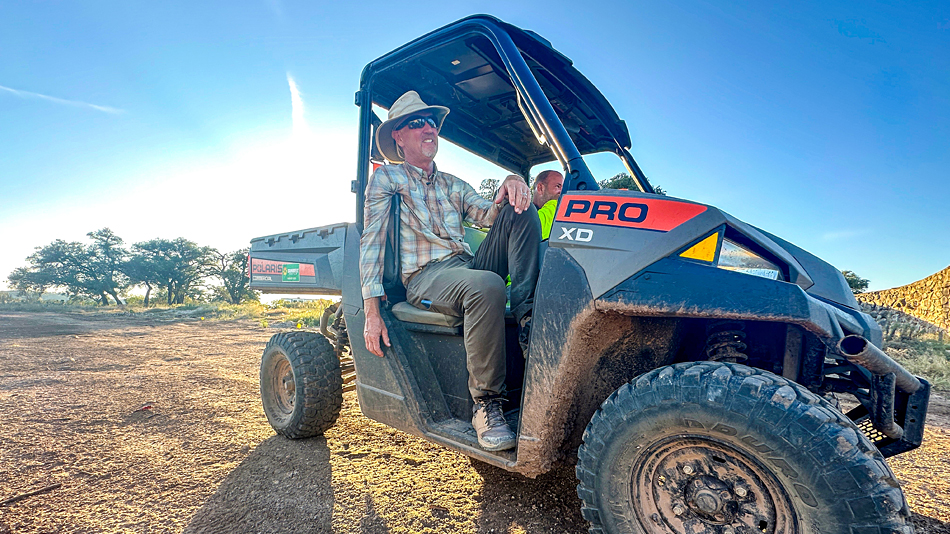David McLay Kidd on the site of his Loraloma layout in Texas, which opened in 2025 (Photo: Fire Pit Productions)