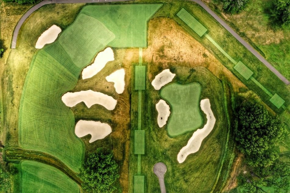 Green complexes at the par-five fifth and par-three third holes (Photo: NMP Golf Construction)