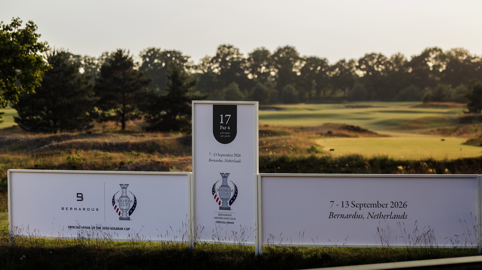 The stage is being set for the European and American teams… (Photo: Bernardus Golf)