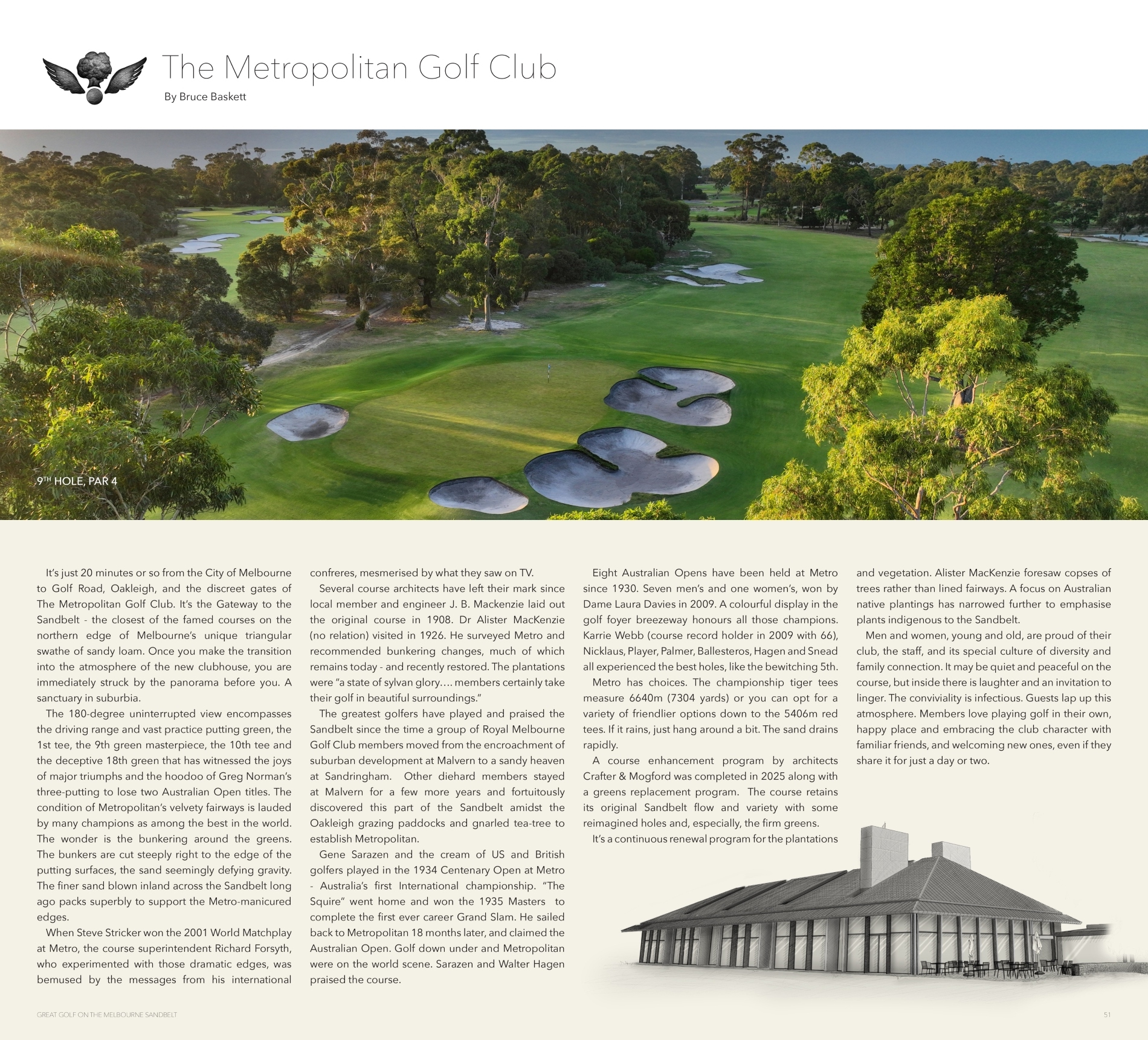 Metropolitan is one of eight Melbourne Sandbelt clubs that have a dedicated chapter (Image: Gary Lisbon)