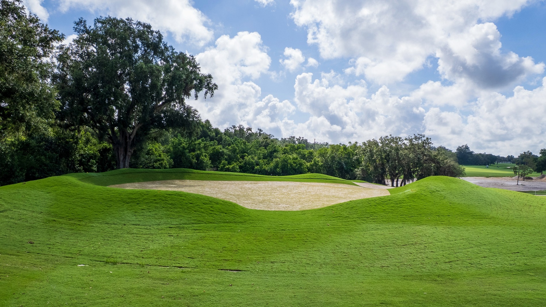 Tyler Rae and NMP Golf Construction have recreated the original punchbowl green on the third hole (Photo: Mountain Lake)
