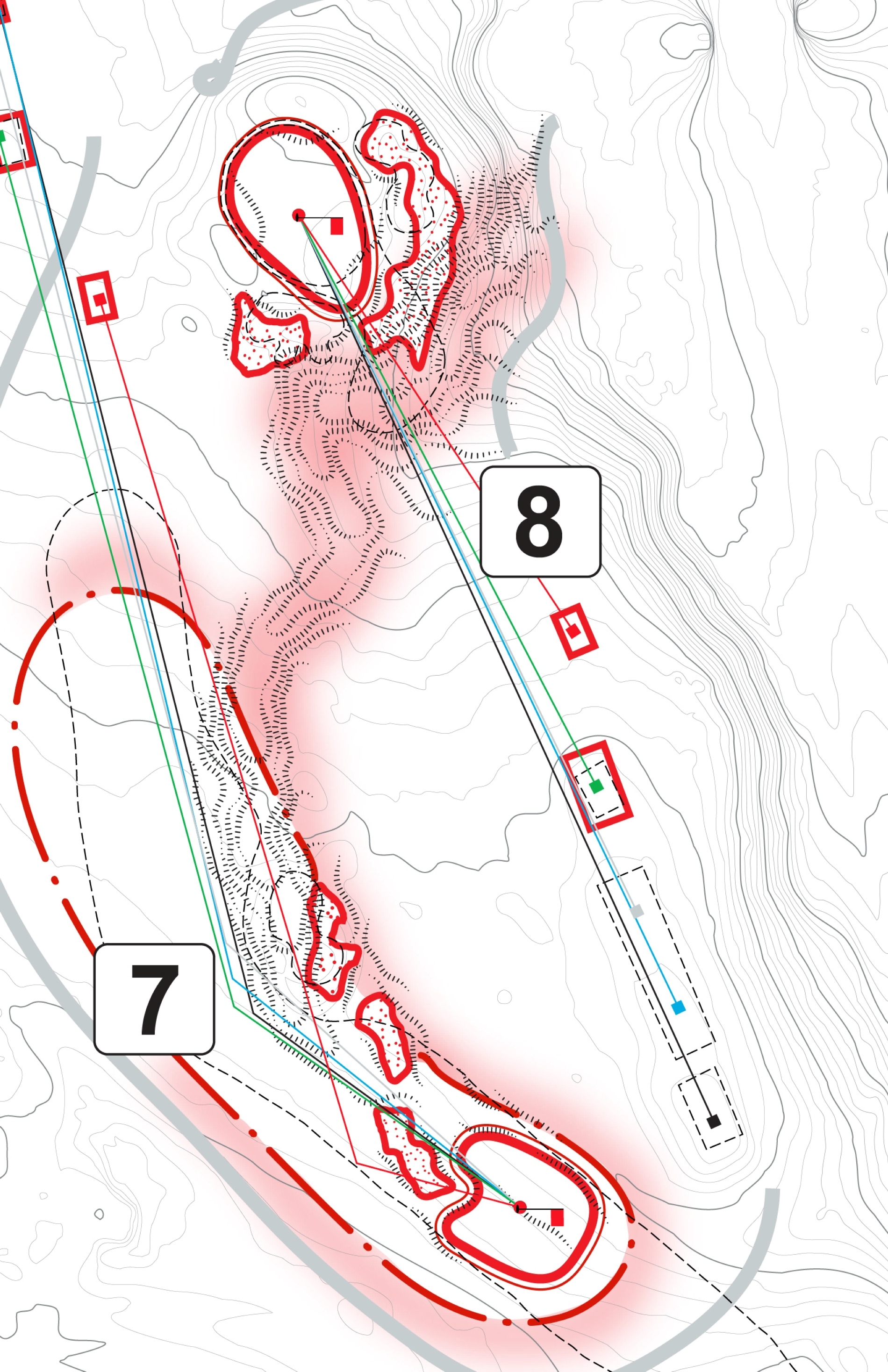 Nuzzo’s plan for holes seven and eight (image: Mike Nuzzo)