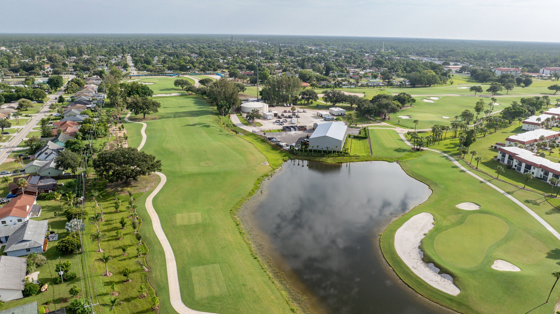 The par-five third and the par-three seventh holes (Photo: Drone Pro)