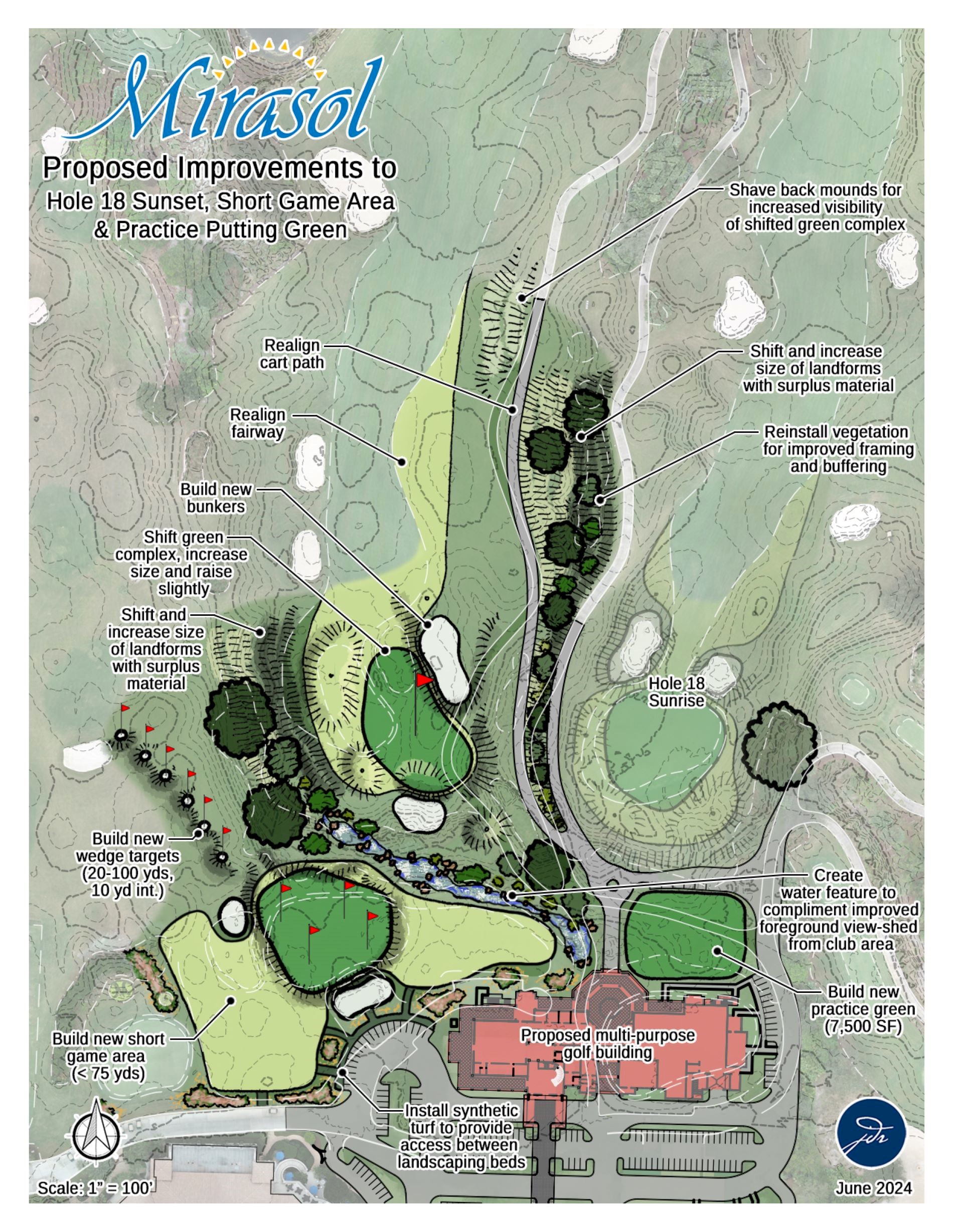 Masterplan of the renovation work completed this year (Image: JDR Golf Design)