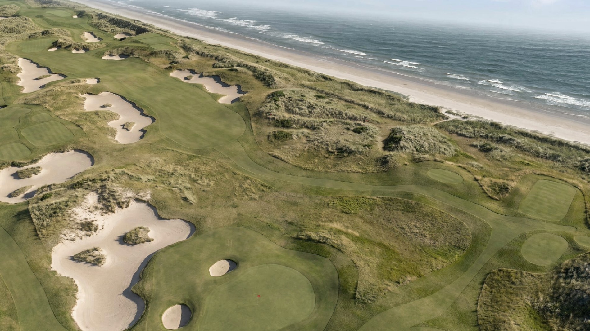 The design team will reconfiguring the closing holes, as seen in this visualisation for the stretch from fifteen to seventeen (Image: Seapoint Golf Links)