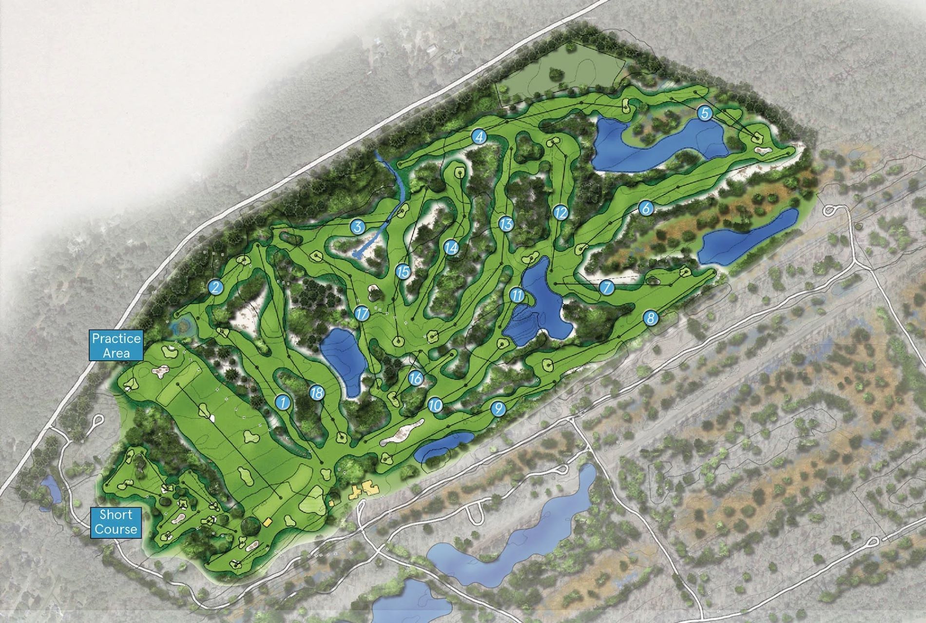 The golf facilities occupy 300 acres of the Orange Hill development (Image: Kiawah Island Club)