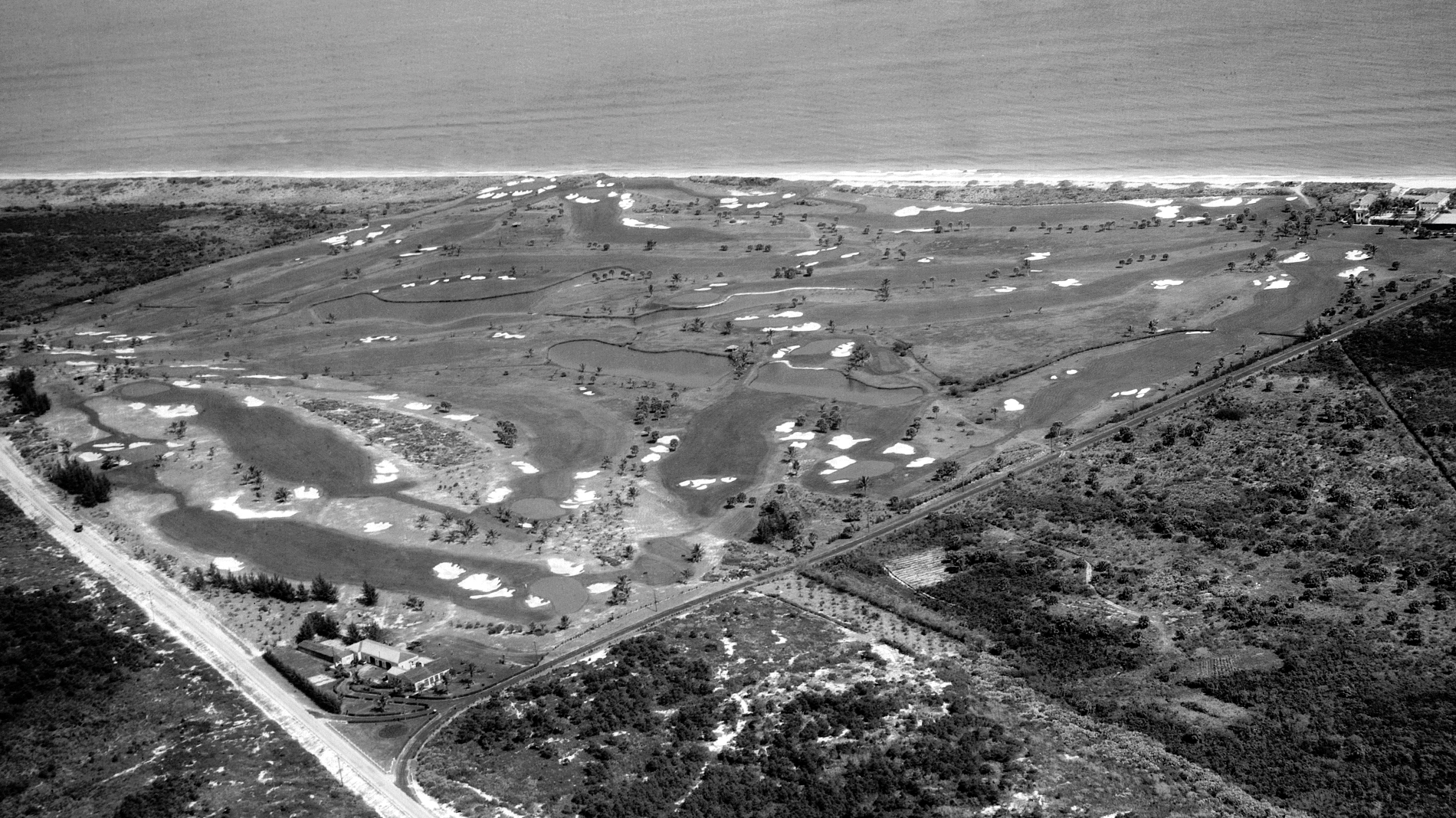 Aerial imagery from the 1930s revealed differences between Ross’s plans and what was actually built (Image: Seminole GC)