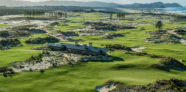 The Tara Iti clubhouse sits gently among the dunes (Photo: Joann Dost)